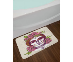 Girl with Makeup Bath Mat