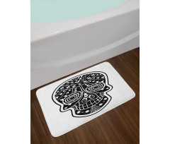 Tribal Style Skull Bath Mat