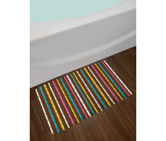 Rainbow Bamboo Sticks Bath Mat