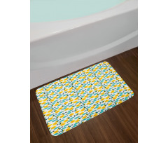 Silhouette Style Animals Bath Mat