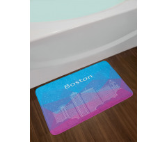 Buildings and Clouds Bath Mat