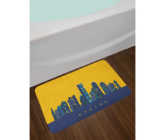 Egg Yolk Colored Sky Bath Mat