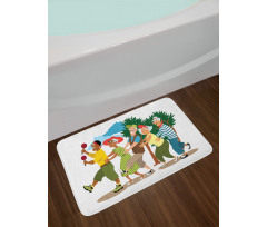 Line Dance Holiday Bath Mat