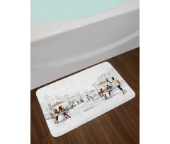 European Street Restaurant Bath Mat