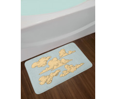 Vintage Clouds in the Sky Bath Mat