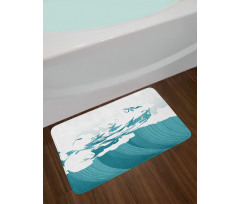 Watercolor Motifs Bath Mat