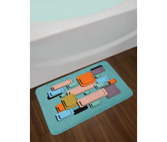 Geometric Rectangle Forms Bath Mat