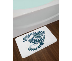 Abstract Curvy Form Bath Mat