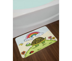 Cartoon Hill Nature Bath Mat