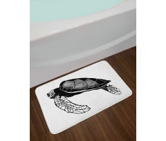 Floating Tortoise Design Bath Mat