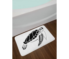 Monotone Caretta Caretta Bath Mat