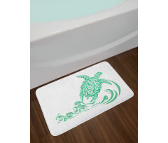 Plumeria Flowers Pattern Bath Mat