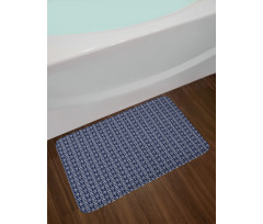 Curvy Floral Motif Tile Bath Mat