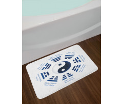 Trigrams I-Ching Names Bath Mat