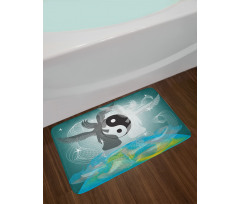 Flying Angel Abstract Art Bath Mat