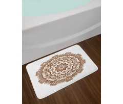 Monochrome Circles Ornate Bath Mat