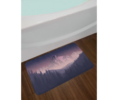 Foggy Mountain Range Bath Mat