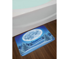 Snowy Hills Pattern Bath Mat