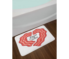 Yummy Bacon in My Heart Bath Mat