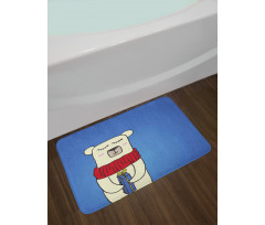 Merry Xmas Cartoon Bath Mat