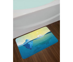 Ice Melting in Ocean Bath Mat