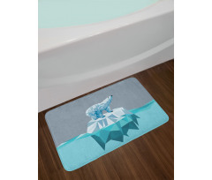 Fractal Bear Iceberg Bath Mat