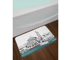 Coastal Town Harbor Bath Mat