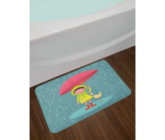 Girl with Duck Friend Bath Mat