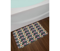 Cocktails Hibiscus Zebra Bath Mat