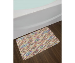 Motif in Vivid Rhombuses Bath Mat