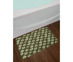 Summer Garden Theme Bath Mat