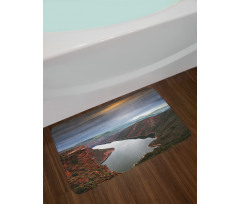 Mountain River Scenery Bath Mat