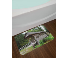 Old Wooden Bridge Print Bath Mat