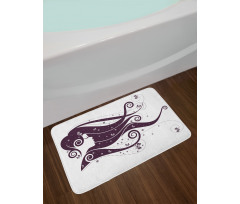 Abstract Fantasy Portrait Bath Mat