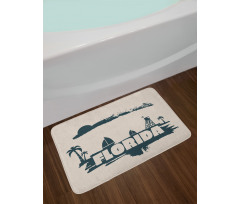 Vintage Seaside View Bath Mat