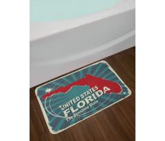 Retro Old City Map USA Bath Mat