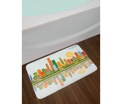 American City Skyline Bath Mat