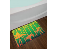 Beach Trees Green Old Bath Mat