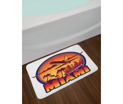 Welcome Miami Graphic Bath Mat