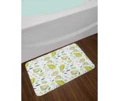 Fresh Salad Ingredients Bath Mat