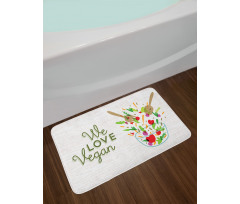 We Love Vegan Food Salad Bath Mat