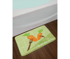 Smiling Carrot Love Vegan Bath Mat