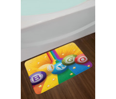 Colorful Balls Rainbow Bath Mat