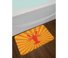 Aquatic Animal Lines Bath Mat