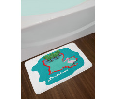 State Map with Bird Bath Mat