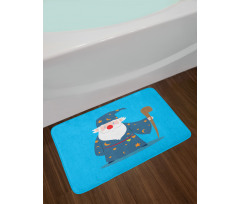 Old Man with Magic Staff Bath Mat