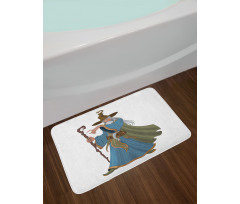 Strong Medieval Sorcerer Bath Mat