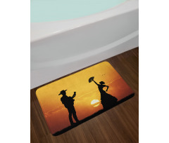 Flamenco Dancer Guitar Bath Mat