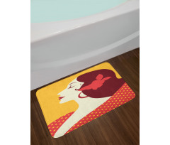 Retro Flamenco Woman Bath Mat