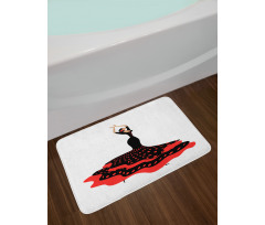Flamenco Woman Folkloric Bath Mat